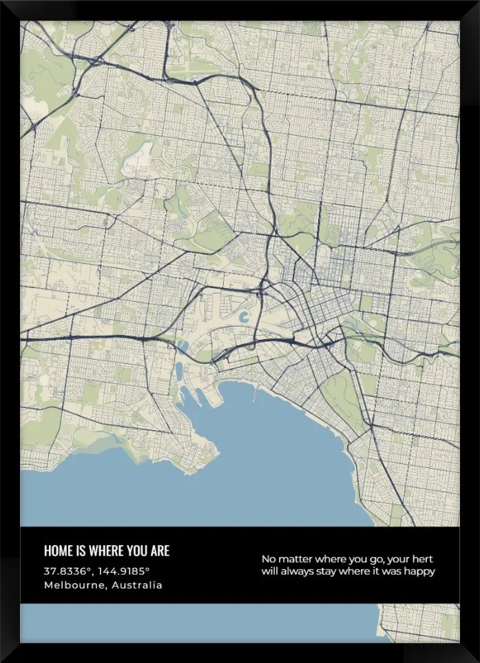 Home Is Where You Are city map print style