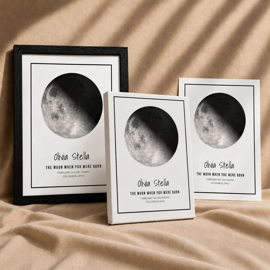 Poster, framed and canvas moon phase prints