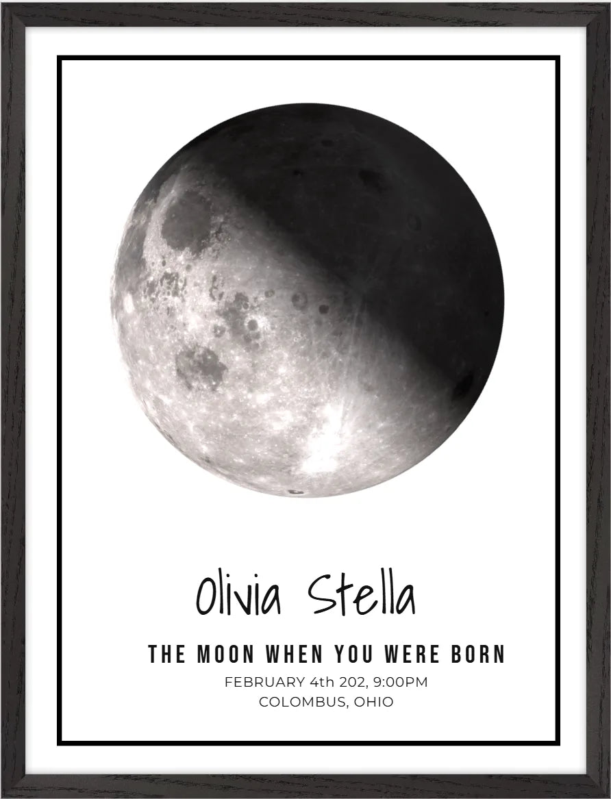 Moon phase print style three