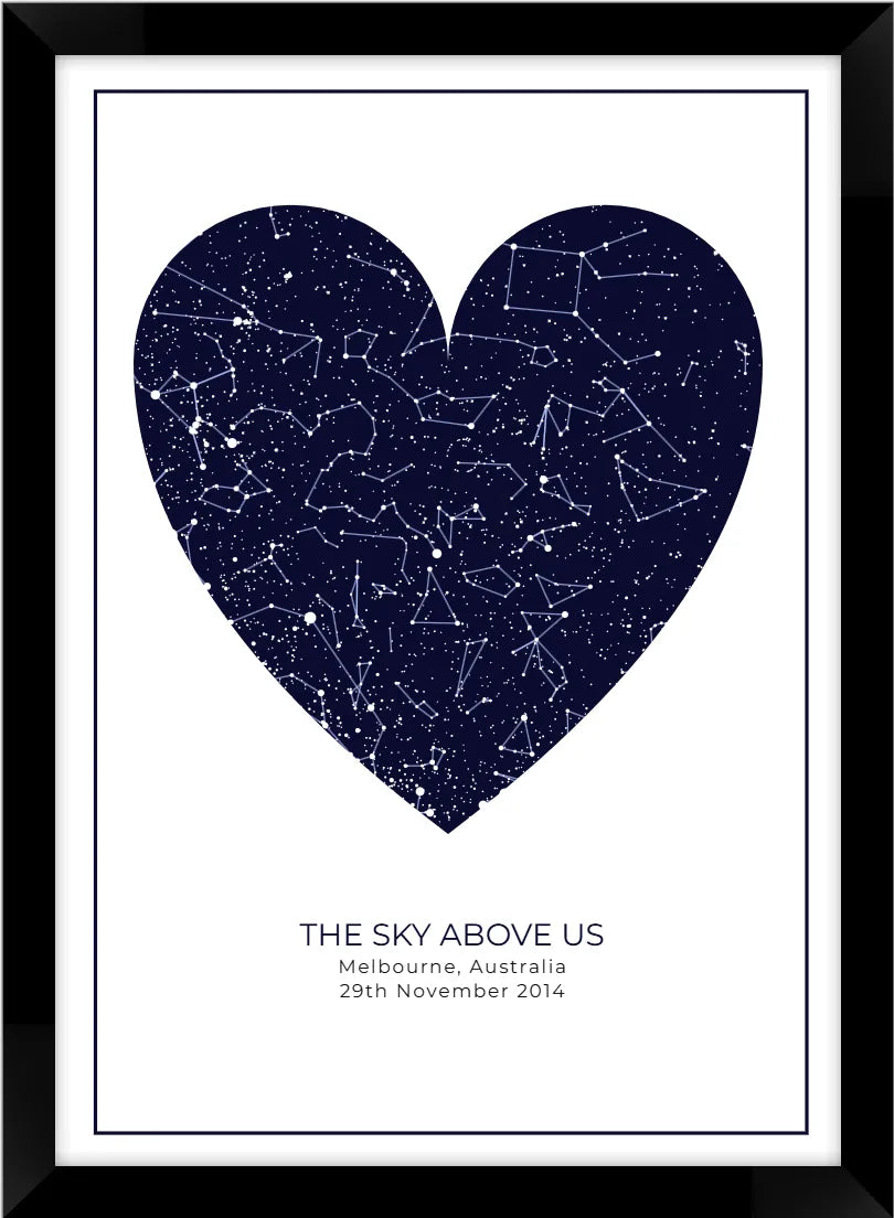 The Night We Met star map print style